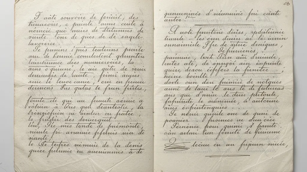 Pages manuscrites avec ratures et corrections visibles, édition fac-similé La Peste